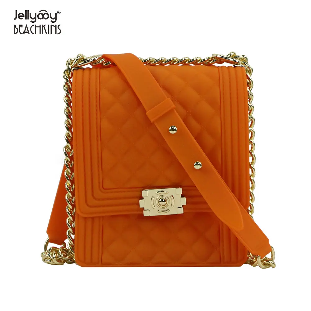 Wholesale 2020 Hot Selling Jelly Purse Bags Matte Colors PVC Plaid Small Candy Bag Ins Chic Girl Children Purse Bag
