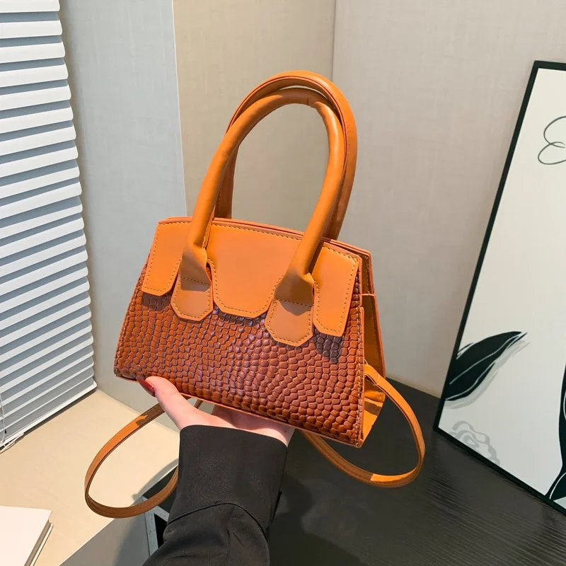 Top Brand Woman Handbag Crocodile Stripe Leather Mini Crossbody Bag Bolsas Designer Sacos De Ombro De Luxo Feminino Bag Satchel