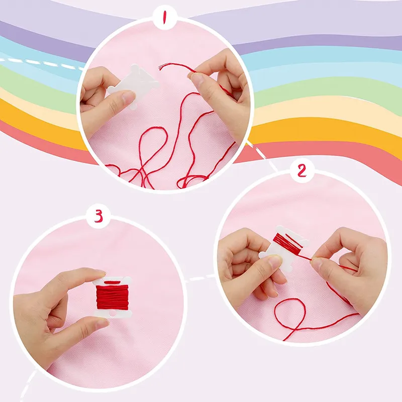 Plastic Floss Thread Organizer Holder, Embroidery Cross Cards Stitch Bobbin,for Cross Cotton Thread Craft DIY Sewing