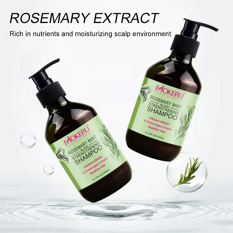 MOKERU Rosemary hair anti-loss shampoo Nourishing shampoo Natural Hair care Hair Growth 300ml Rosemary shampoo