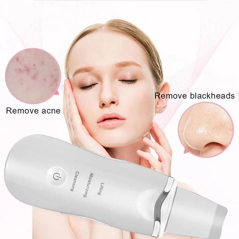 Multi-functional Beauty Equipment Portable Ion Skin Scrubber For Pore Cleansing Vibration Massage Ultrasonic Beauty Device