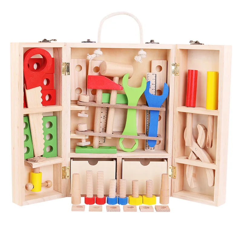 Wooden Toy Tool Wooden Child Toy Wholesale Educational Pretend Play Wooden Workbench wooden Toy