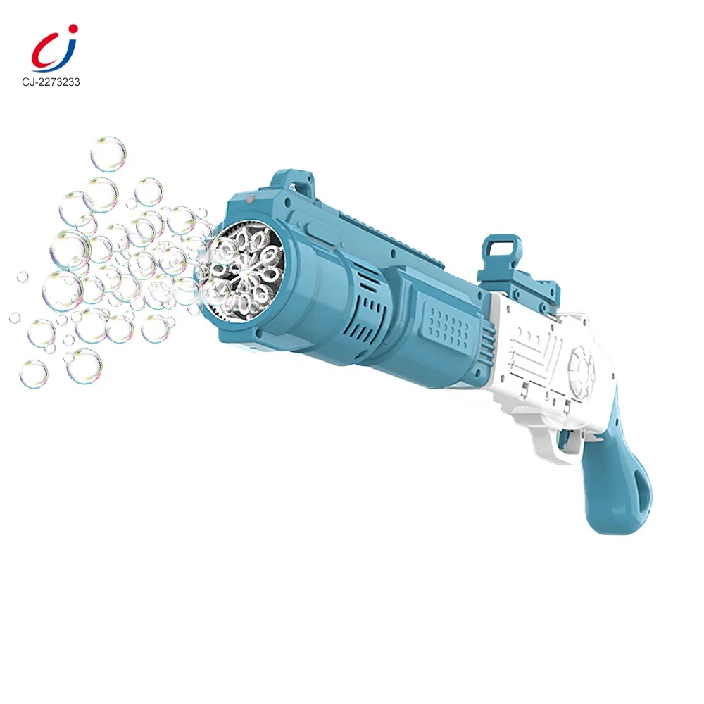 Chengji Toys Summer Outdoor Handheld Machine 10 holes Cool Electric Automatic Rifle Bubble Blower Gun