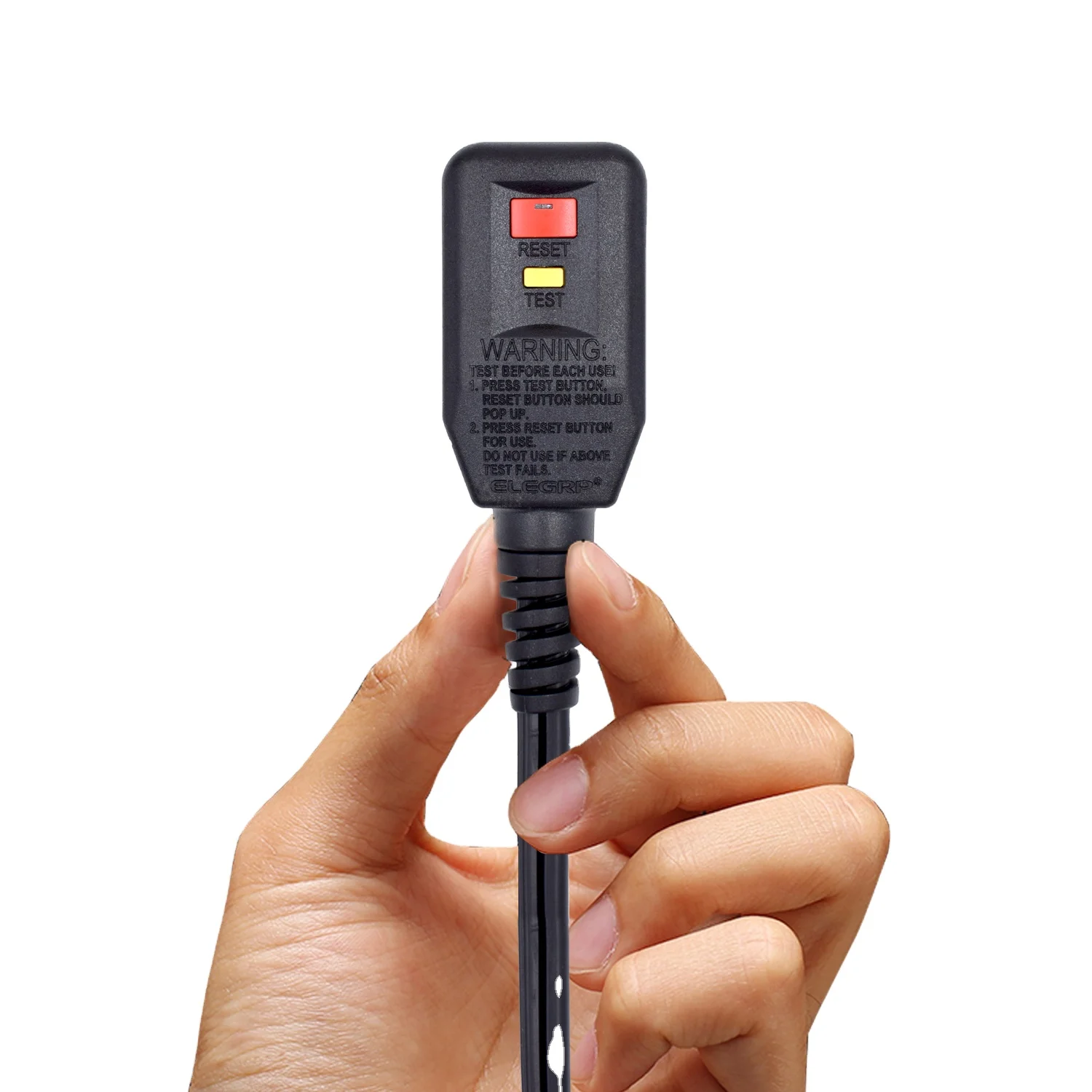 ELEGRP ALCI Mini Type 15A 120V Non-Grounded plug UL ALCI Plug Protection for Hair Dryer