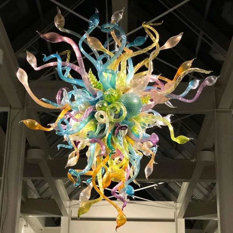 Элегантная люстра из муранского стекла в стиле Chihuly светодиодные лампочки 110-240 В освещение для спальни дома