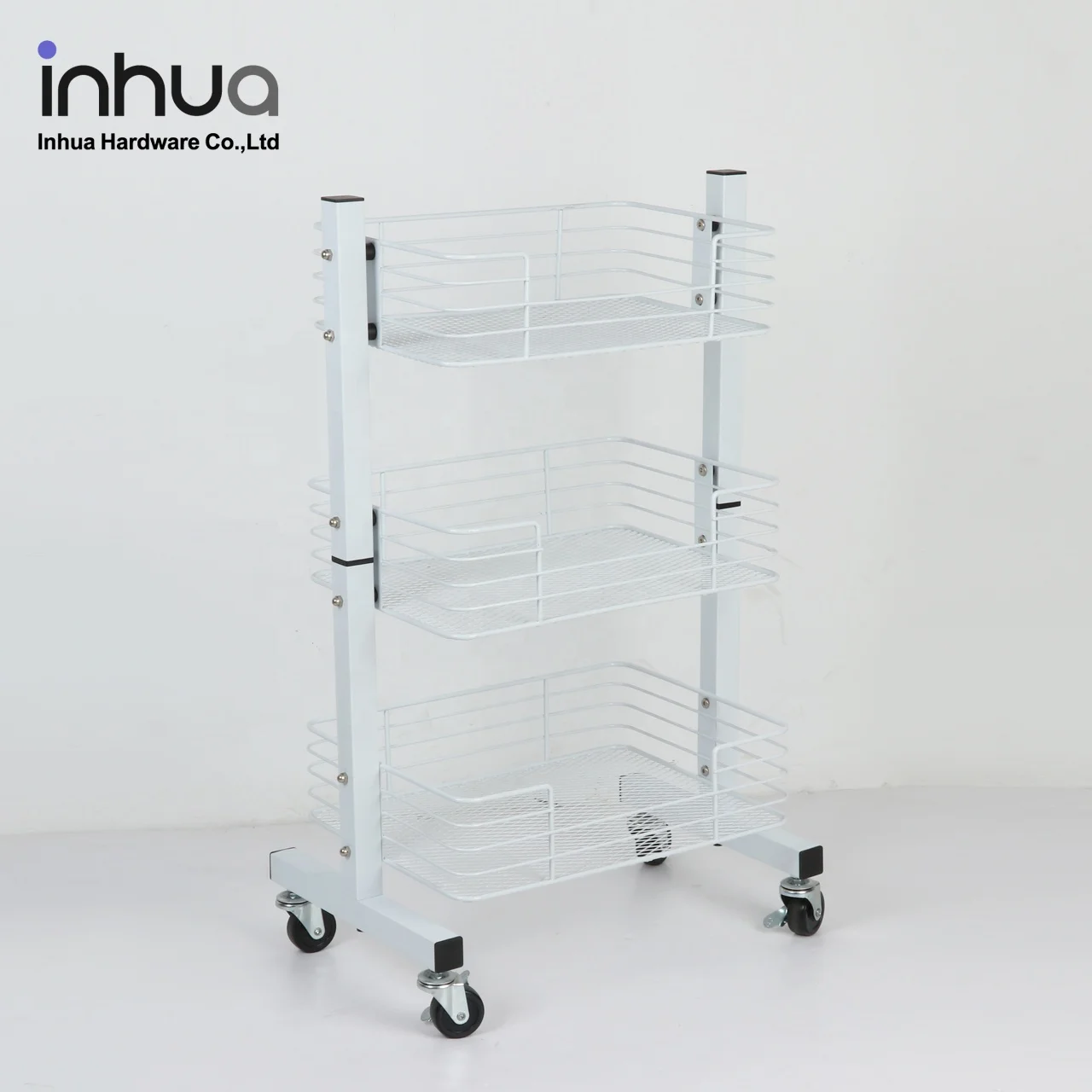 Kitchen home storage cart three tier removable rolling  storage rack