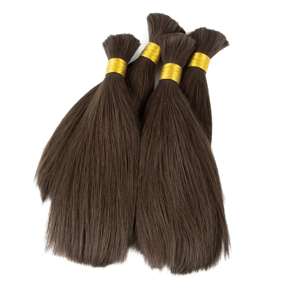 2024 Chinese Factory Wholesale 100 Human Braiding Hair Bulk No Weft Cuticle Aligned for