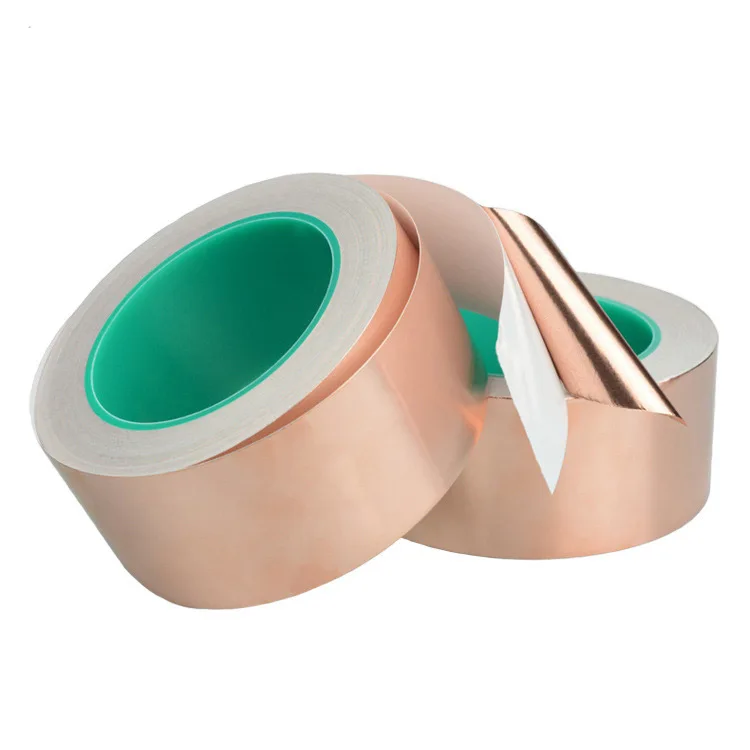 Double Side conductive copper foil tape 50m copper adhesive tapes EMI self adhesive copper foil tape