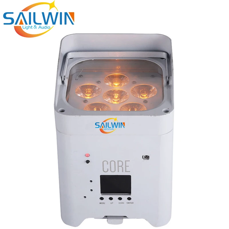 USA STOCK 6X18W RGBAWUV Battery Rechargeable Phone Control DJ Smart LED UPLIGHT DMX LED Stage Lighting For Studio Party Lights