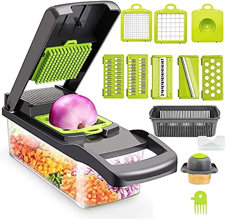 MU Multifunctional Stainless Steel Watermelon Cutter Slicer Handheld Round Divider