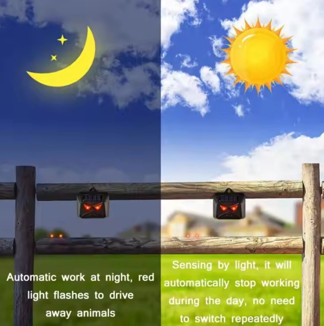 Wholesale Solar Animal Repeller Waterproof Deterrent With Red LED Light Pet Anti-barking Device