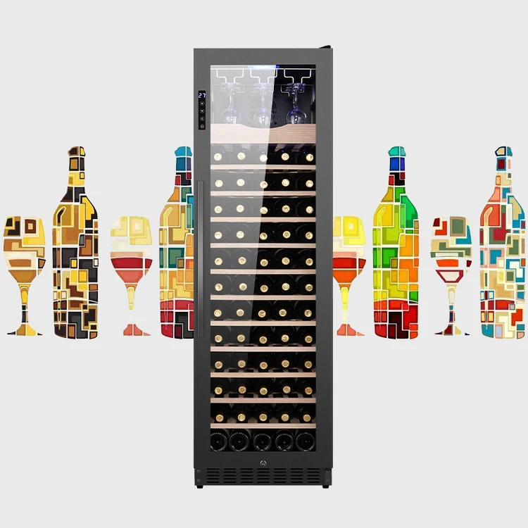 LANYI 270L Cooler Display Glass Door Refrigerator Cooling Commercial Upright Wine And Beverage Coolers