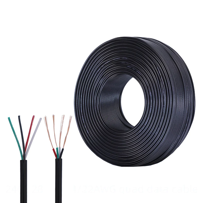 kebaolong 2464 28 26 24 22AWG 4-core sheathed signal data cable