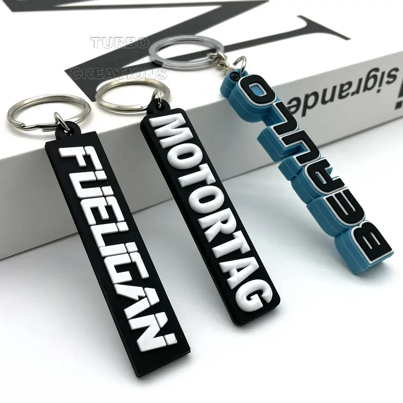 Business Advertisement Silicone Rubber Key Chains Soft Pvc Key Rings Customised Anime Personalized Branded Key Rings with Logo