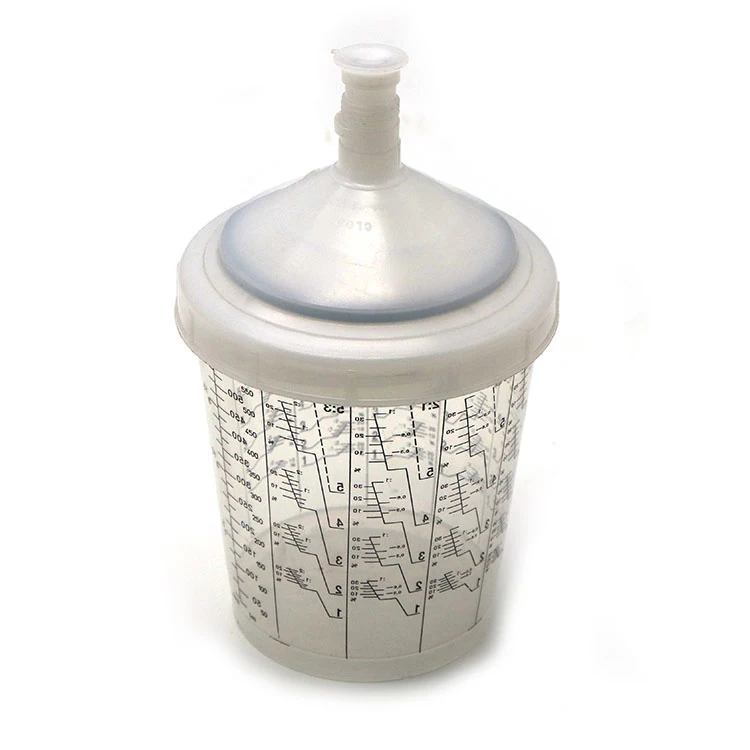 
China New Automotive Spray Gun Paint System 600ML Car Paint Mixing Cup Replacement for PPS Cup 