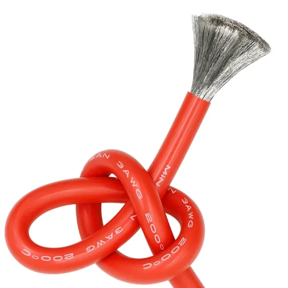 High temperature resistance  12 10 6 awg silicone battery tinned copper cable 14 8 2 awg silicone electrical wire cable