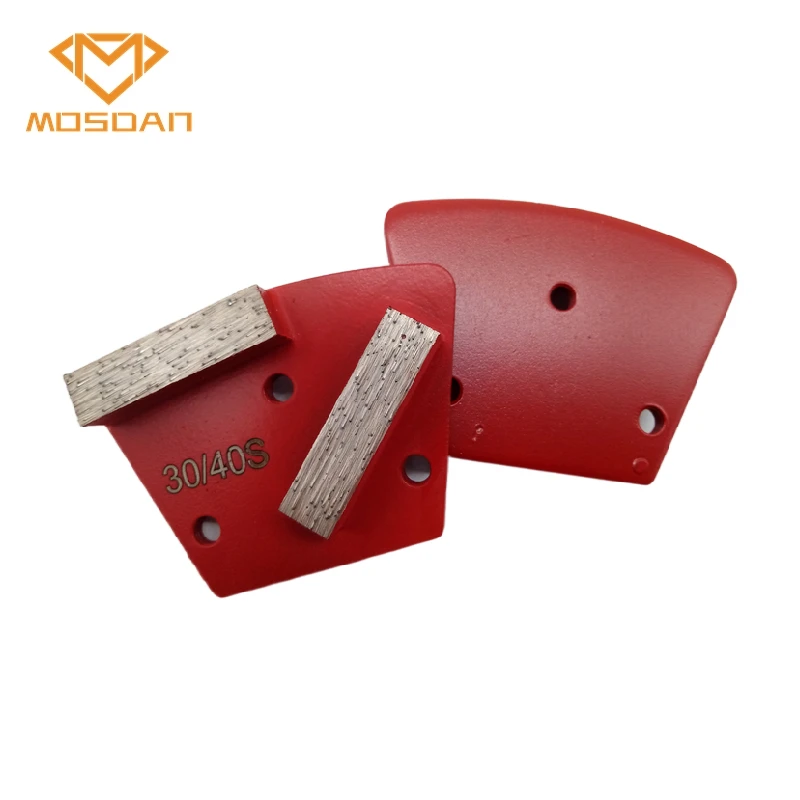 Trapezoid Double Bars Grinding Shoe with M6 Thread Holes for XPS CPS Floor Grinders