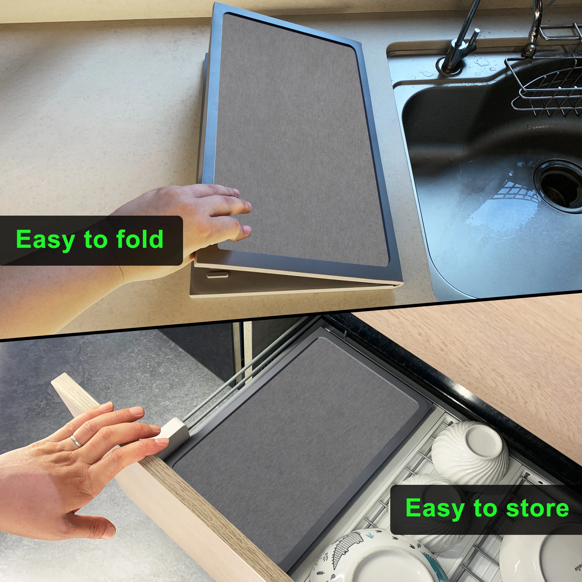 2 pcs stone drying mats stone drying tray for kitchen counter dishes