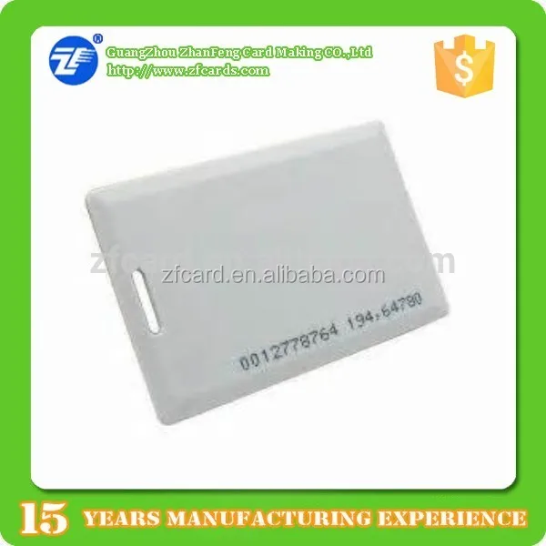 White 1.8 MM Thickness 125Khz EM4100 Chip Clamshell Cards