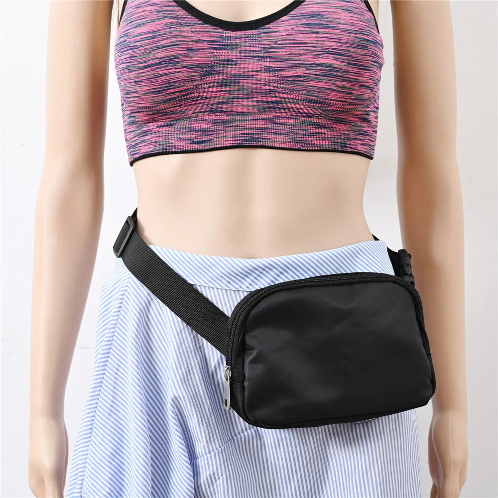 Hot Sale for Lululemon Design Nylon Waist Bag for Women Hiking Traveling Adjustable Strap Zipper Closure Candy Sport Fashion Bum