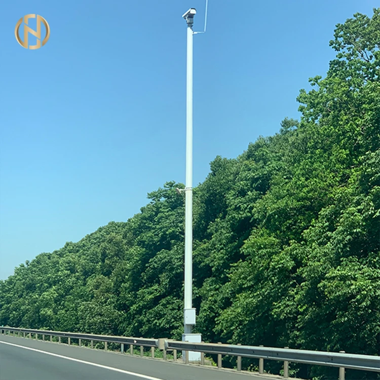 FuTao Traffic Light Pole With Safety Sign Hot Selling 5-15M Single And Double Arm Traffic Camera Steel Pole