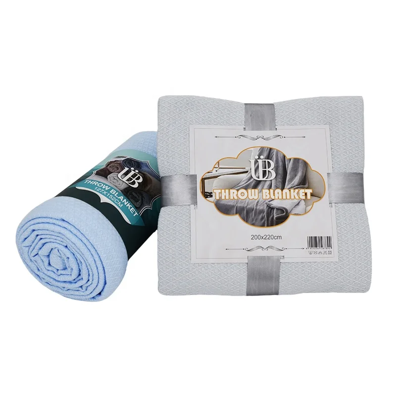 Brillmax Lightweight Waffle Baby Blankets For Hot Sleepers 100% Bamboo Material Waffle Muslin Spandex Throw Baby Blanket Adult