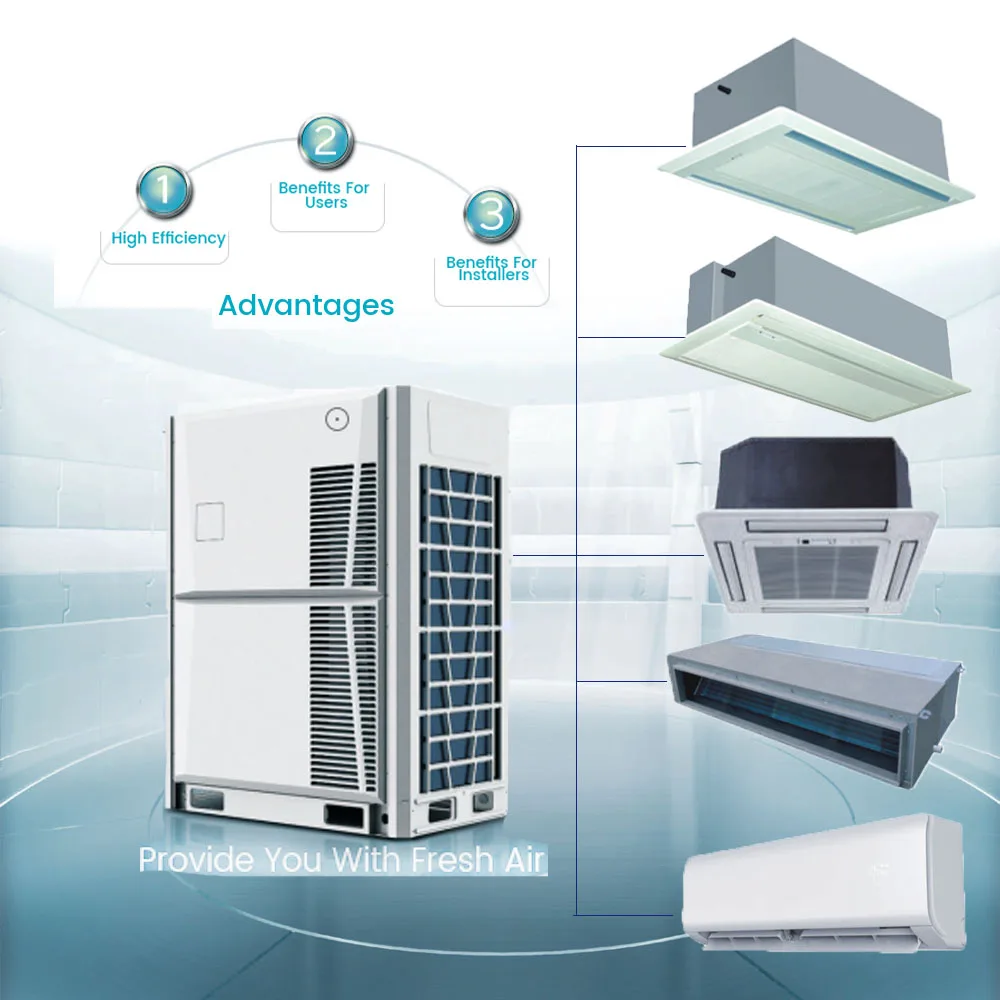 Vrf System 8-32HP Malfunction Forecasting Central Cassette Wall Mounted Ducted Indoor Unit Smart Multi Split Air Conditioner