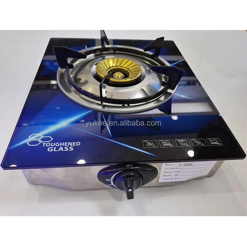 China durable high combustion efficient tempered glass 1 burner propane Gas stove gas cooktop
