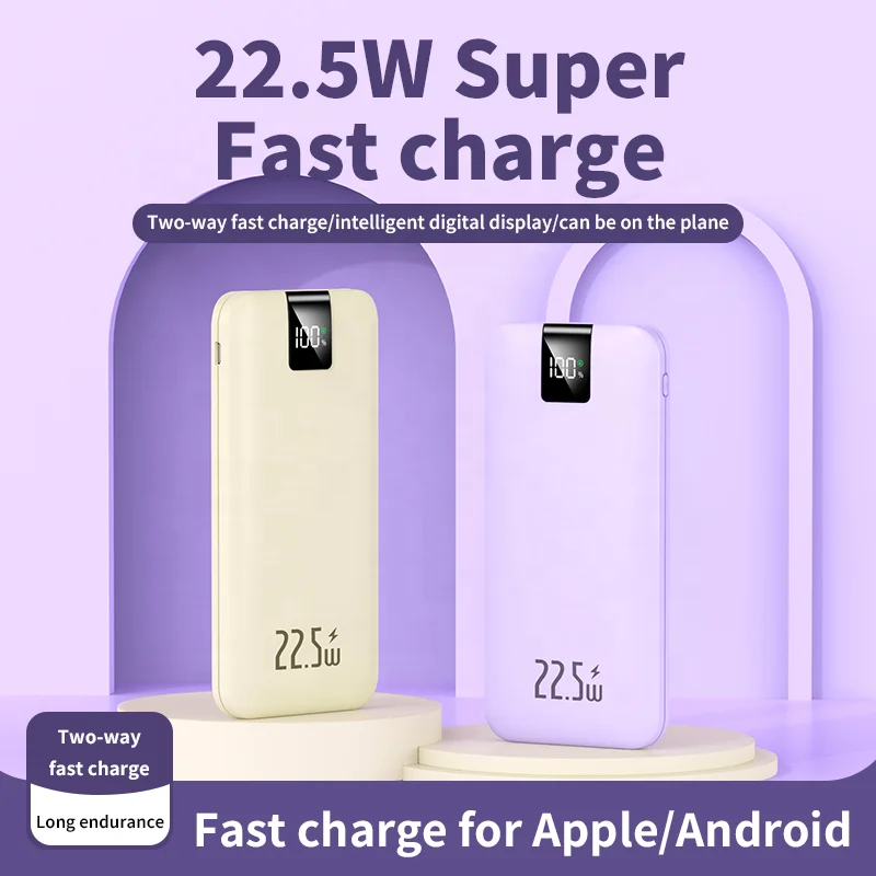 OEM logo 22.5wPD fast charging power bank for iphone 10000mah portable power banks new product ideas 2024 electronics power bank