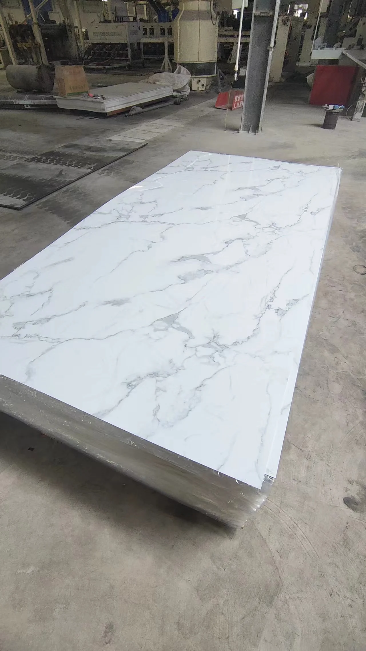 Durable and Longlife Interior Decoration Wall Panels Waterproof PVC UV Laminated Marble Sheet UV Coating Stone Plastic Board