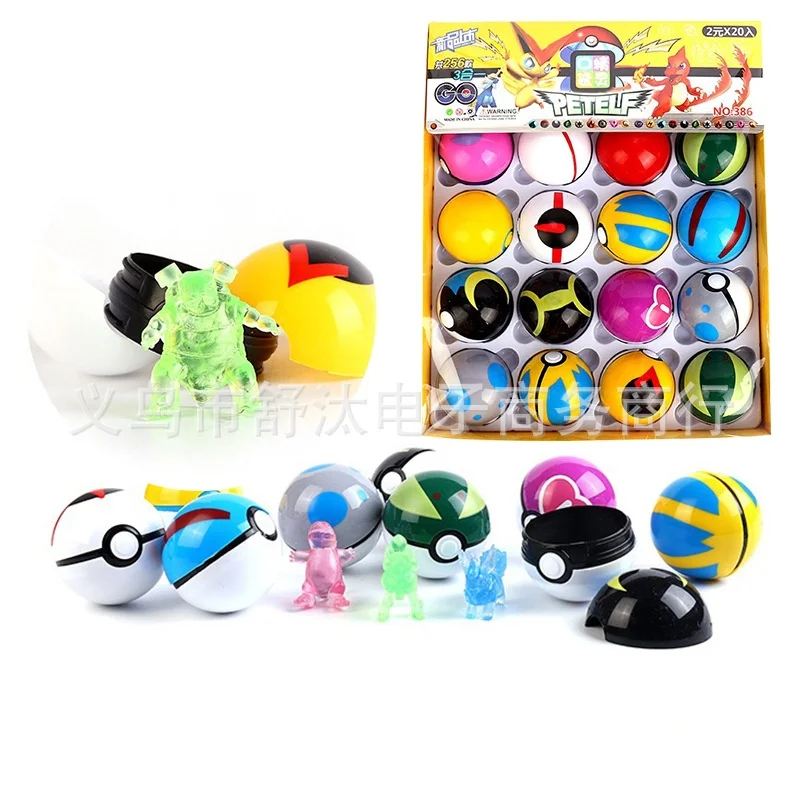 Hot Selling Anime Character 6 Cm Plastic Ball With Cartoon Ball Figure Toy Inside Capsule Toy