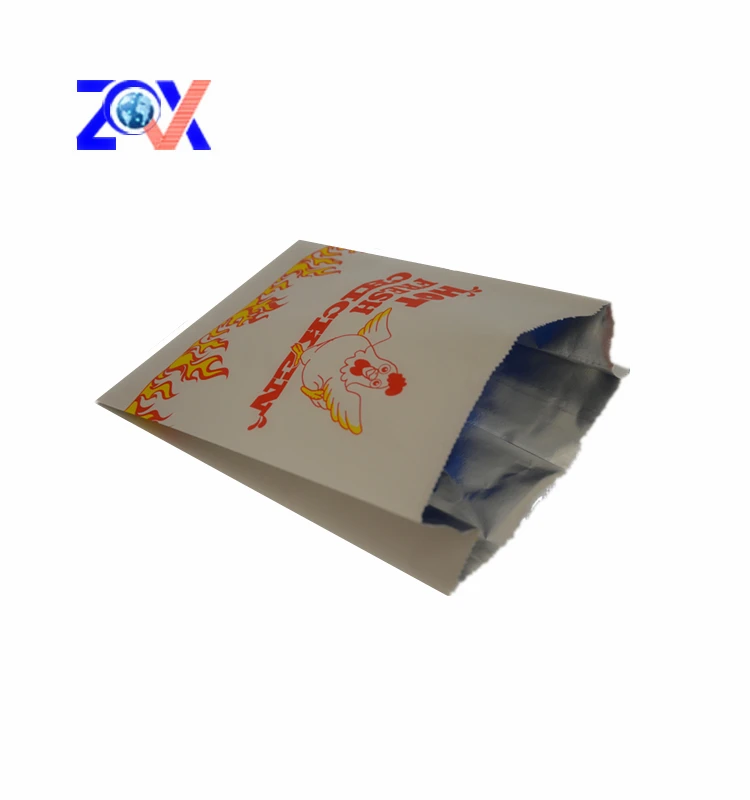 aluminum foil insulated food bags kebab paper bag for food takeaway