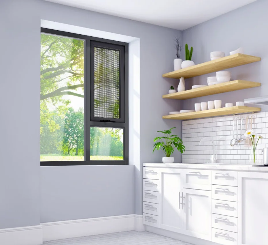 Modern Design Manual Aluminum Chain Winder Awning Window Double Glazed Windows Australia Standard Residential Window For Home