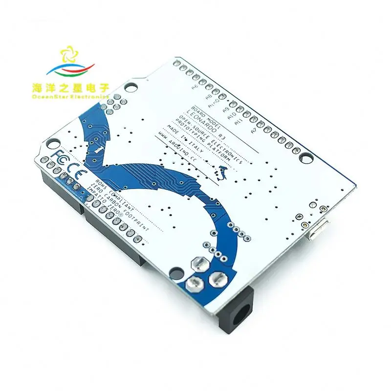 Leonardo R3 макетная плата ATMEGA32U4 с Дата-кабель голубая доска