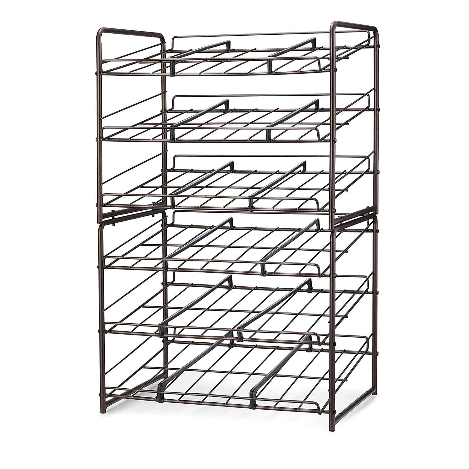 Металл может стеллаж Органайзер стекируемые Может Диспенсер Для Хранения