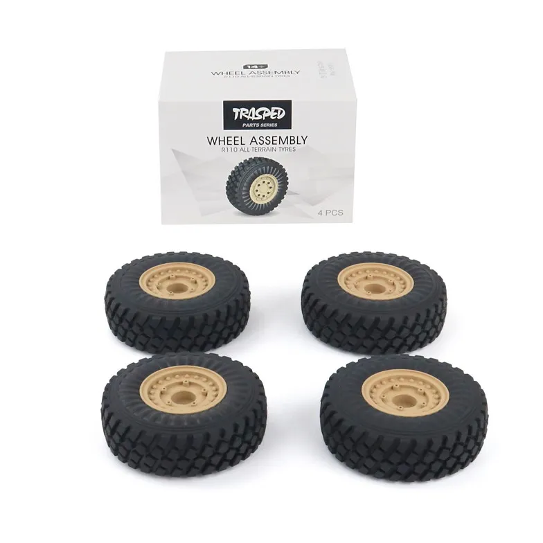 TRASPED SPARE PARTS 6ASS-06 MILITARY TRUCK HG-P602 4PCS/SET WHEEL ASSEMBLE toy parts for military truck