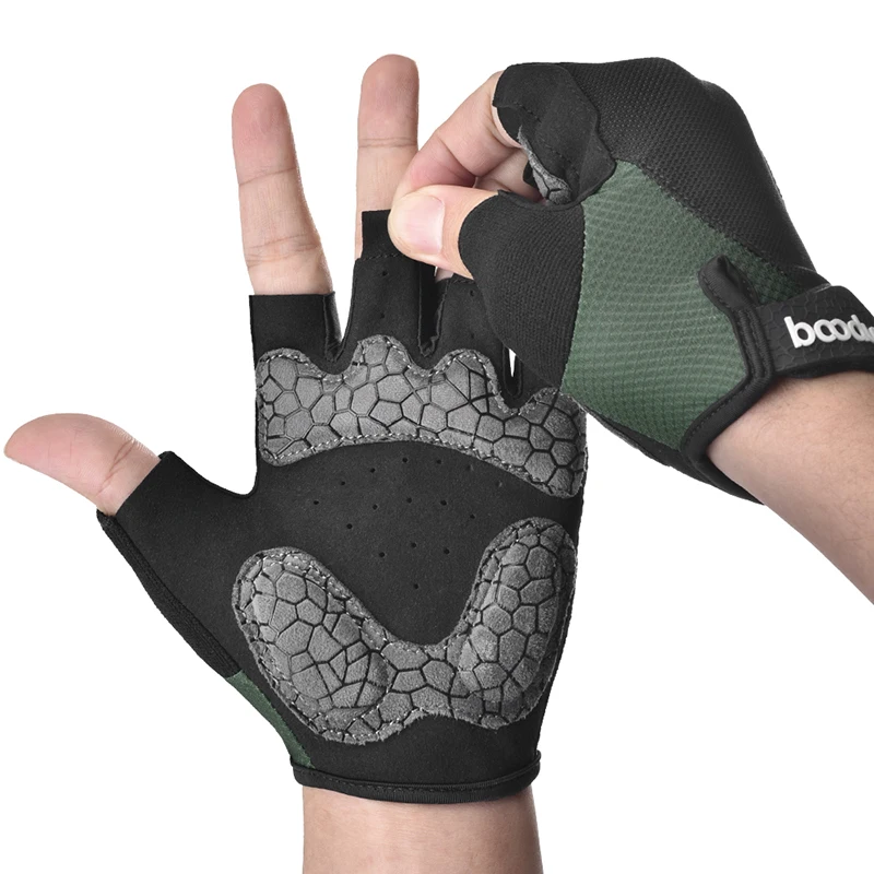 HBG 1411 outdoor hot selling Anti slip and shock-absorbing half-finger bicycle gloves non-slip cycling gloves men