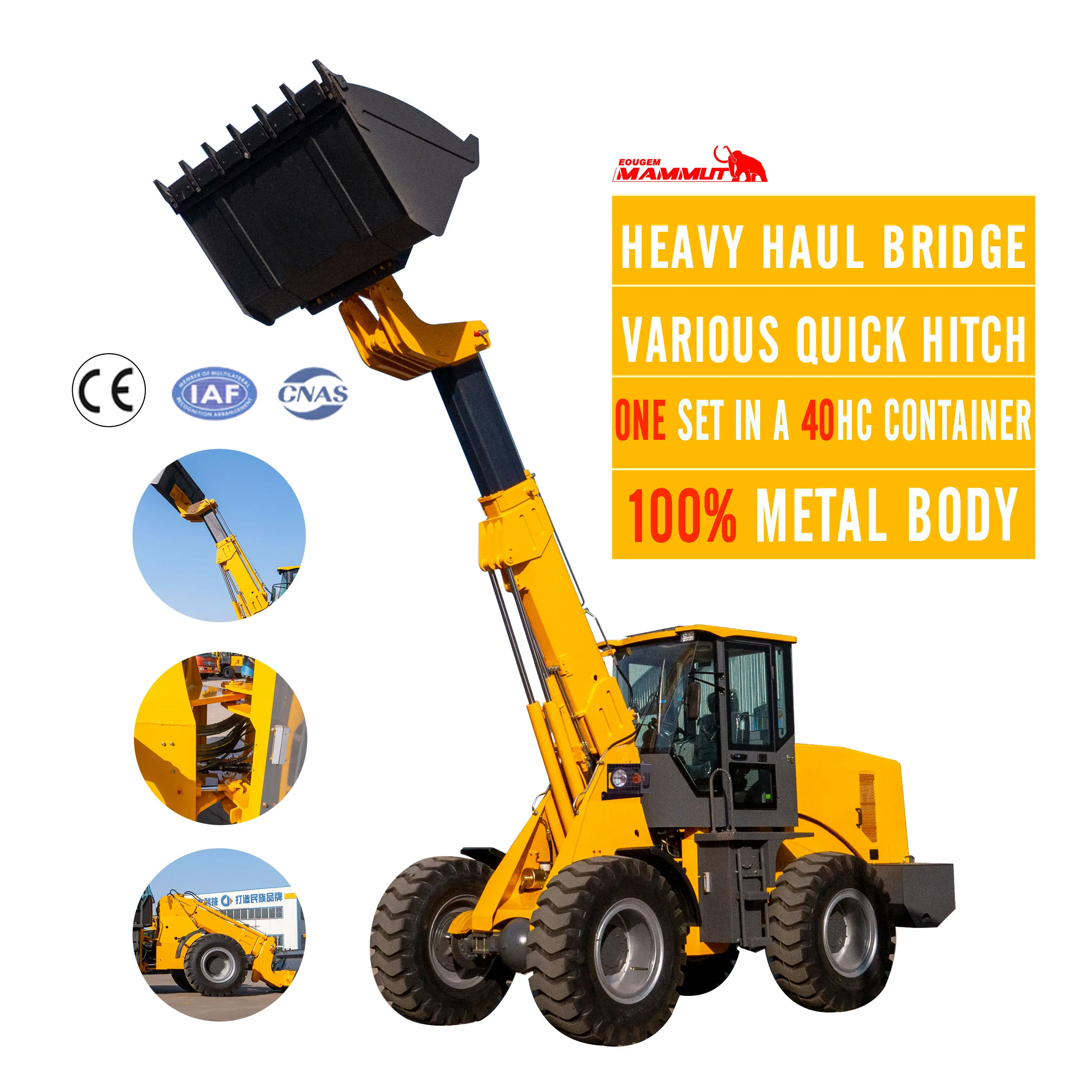 Колесный погрузчик Mammut телескопический 4wd 3ton TL3000 сверхмощный землеройный колесный для продажи