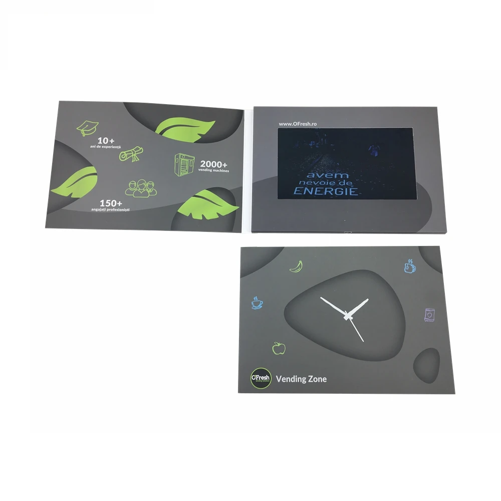 Best Selling Design 7 Inch Video Brochure Photo Frame Catalog Video Greeting Card For Company