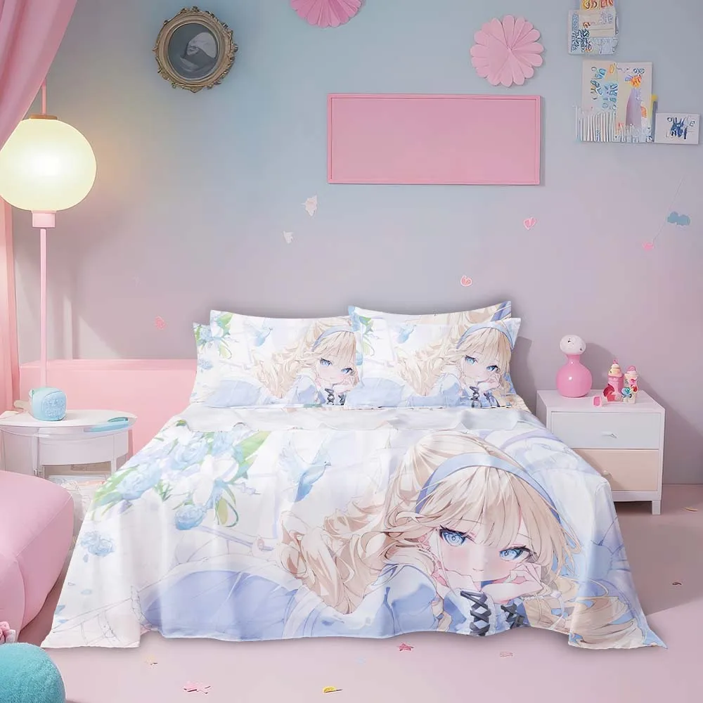 Wholesale Premium Customized Printed Design 100% Polyester 4pcs Bedding Sheet Set