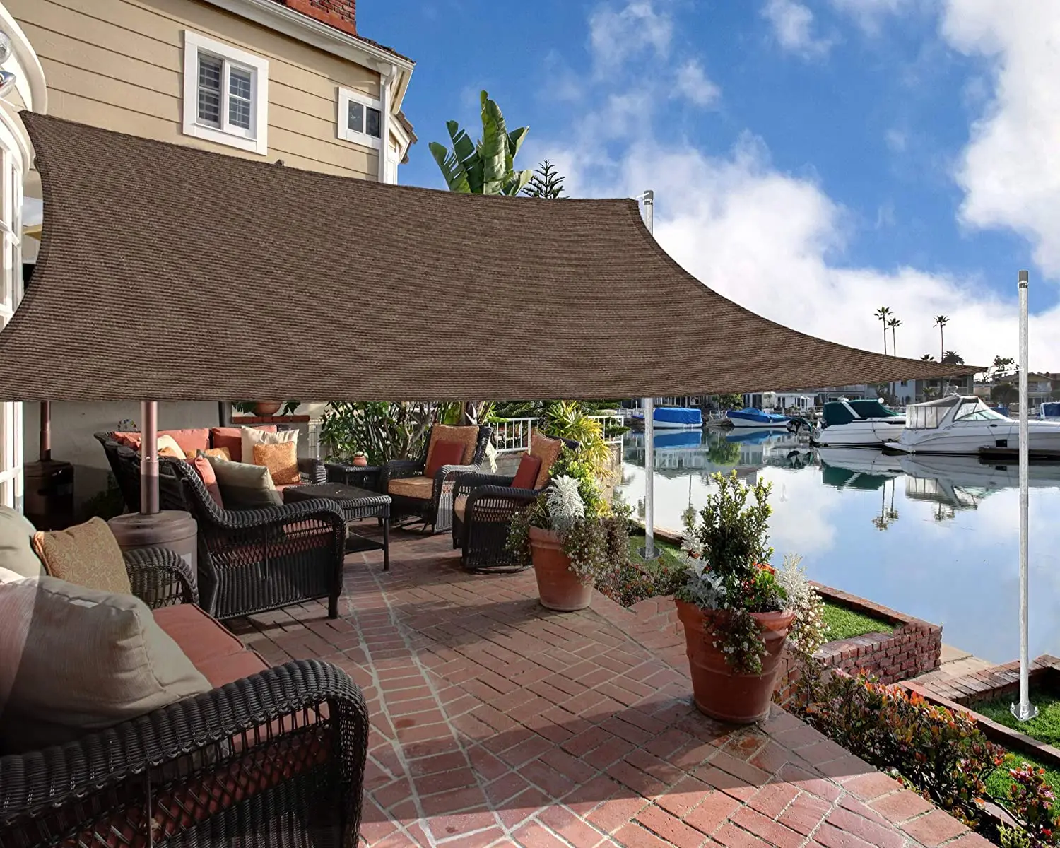 Restaurant Cafe Hotel Cheap High Quality Waterproof Square Garden Sail Shade