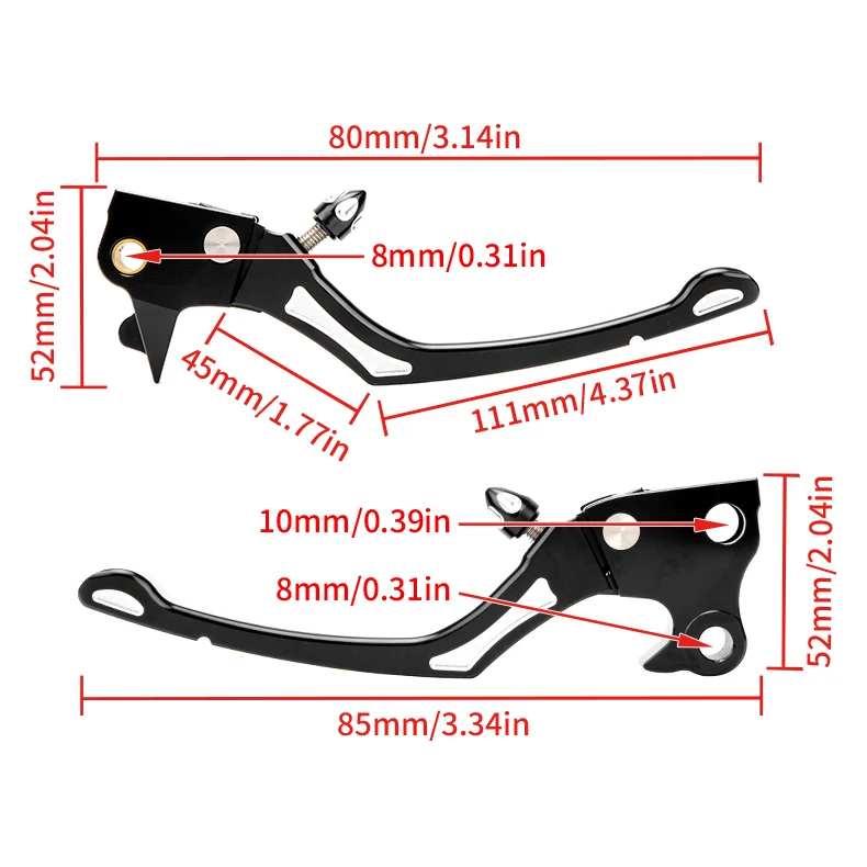 1 Pair Vintage Retrofitted for Sportster XL883 1200 X48 Foldable Aluminum Motorcycles Brake Clutch Lever