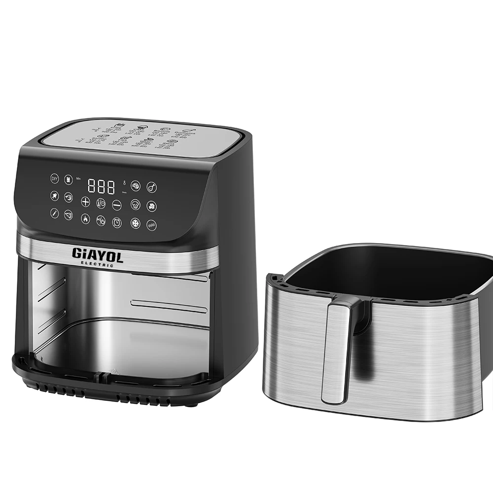 best price and quality 1800W 9L 12L  air frier without oil digital control with visible window Oil Free Cooker Air fryer