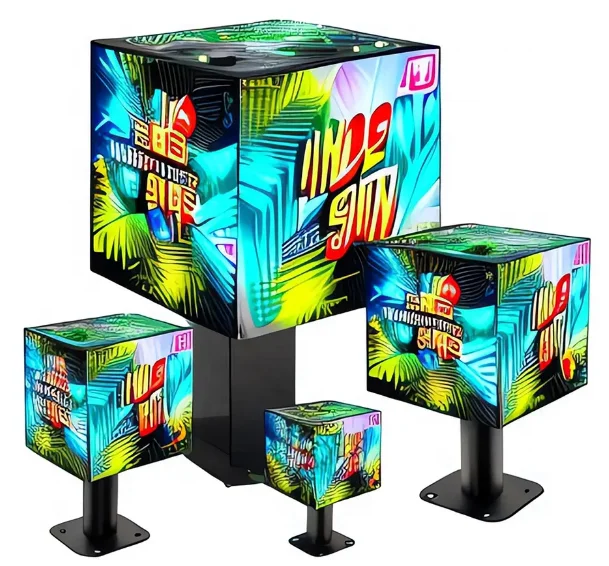 M-Shine 4G Wifi управление приложением волшебный светодиодный экран P2 P2.5 P3 полноцветный 4 стороны 5 сторон рекламный знак куб дисплей