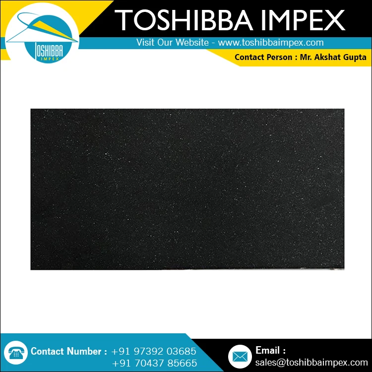 Best Price Polished Black Galaxy Granite Tiles Customizable Size All Natural Stone from India