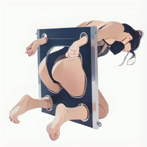 Drop shipping SM Forced Fixed Restraint Hip Lock Flirt binding handcuffs wooden shackles regulating Buttock cuff sex equipment