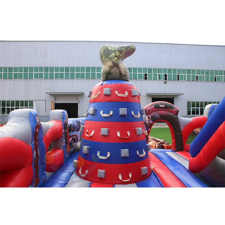 3 in 1 Super hero bouncer Slide Combo 2024 Commercial Inflatable Bouncer Inflatable Bounce Castle For Kids