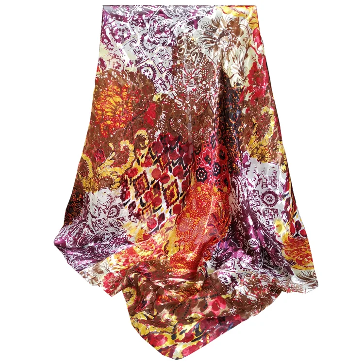 
Italian Burnout Silk Fabric Silk Viscose Blend Fabric Viscose Silk Fabric 