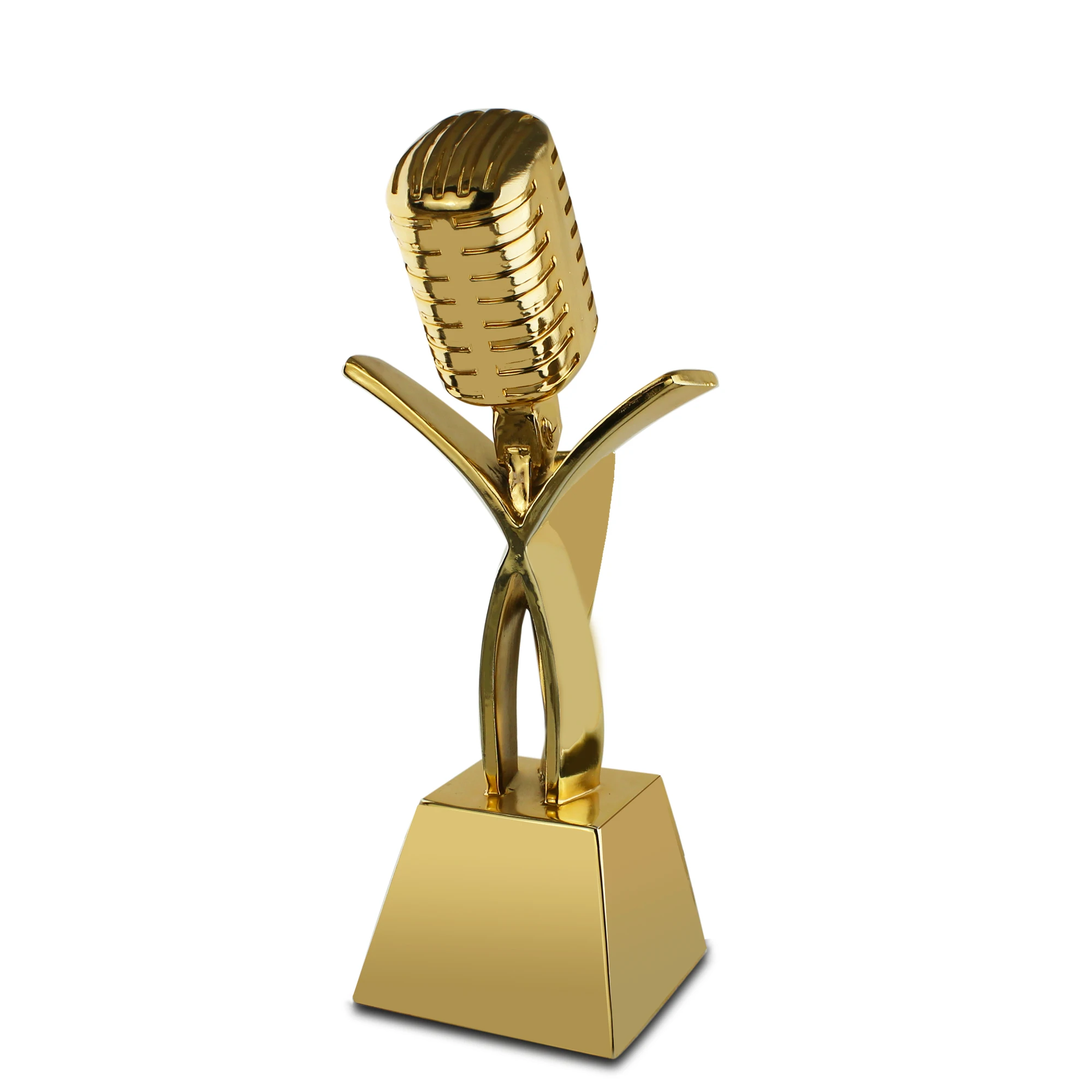 Изготовленный На Заказ сериал трофей микрофонная стойка металлу музыка трофей микрофон награды