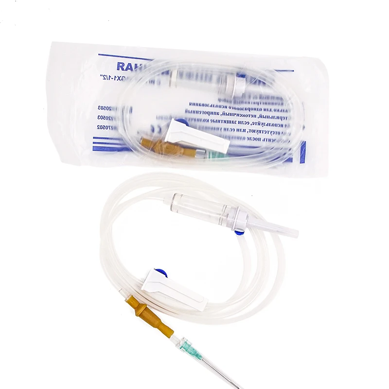 Medical factory  infusion set disposable surgical PVC Intravenous infusion set with needle